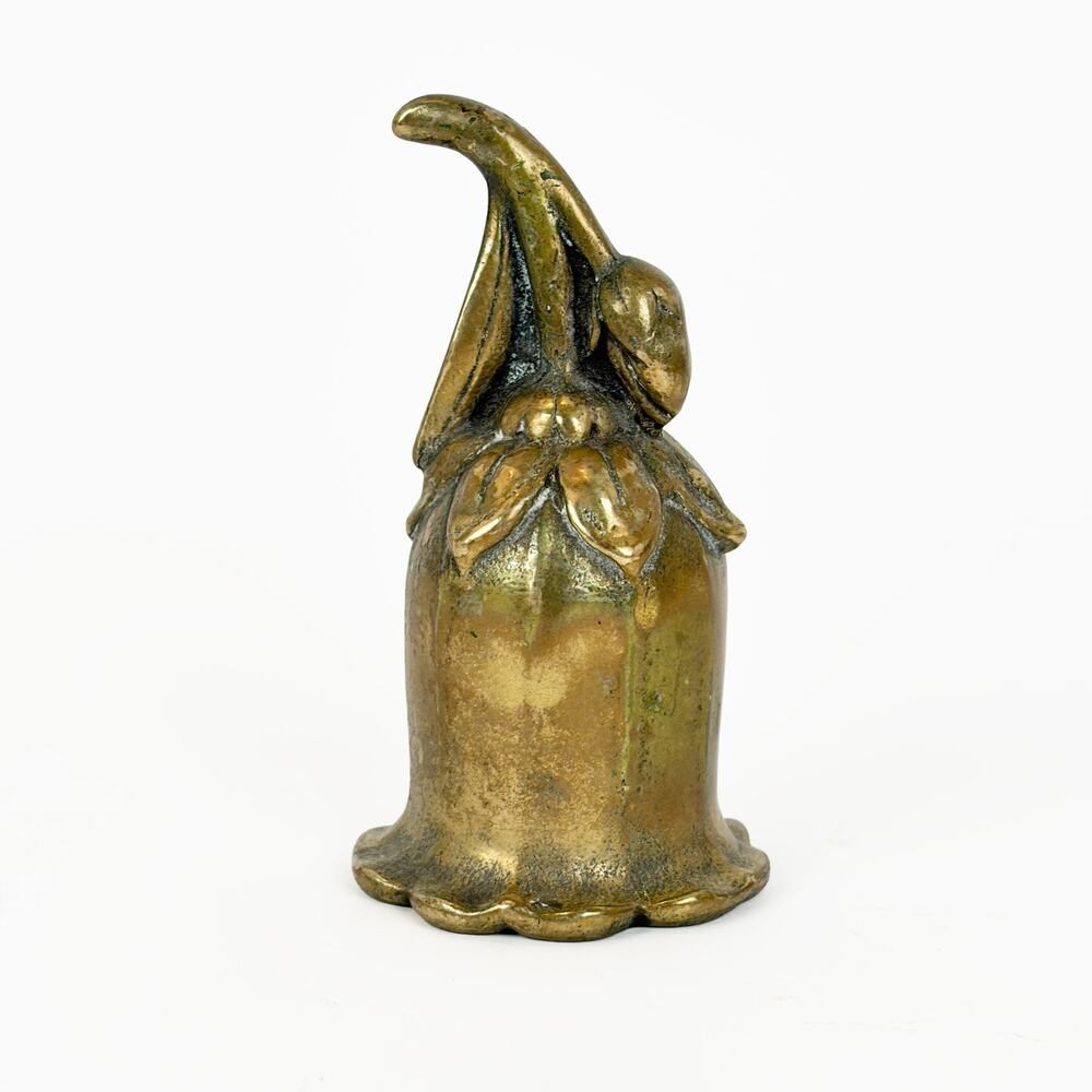 Peerage Brass Table Bell Floral Art Nouveau Style Made in England